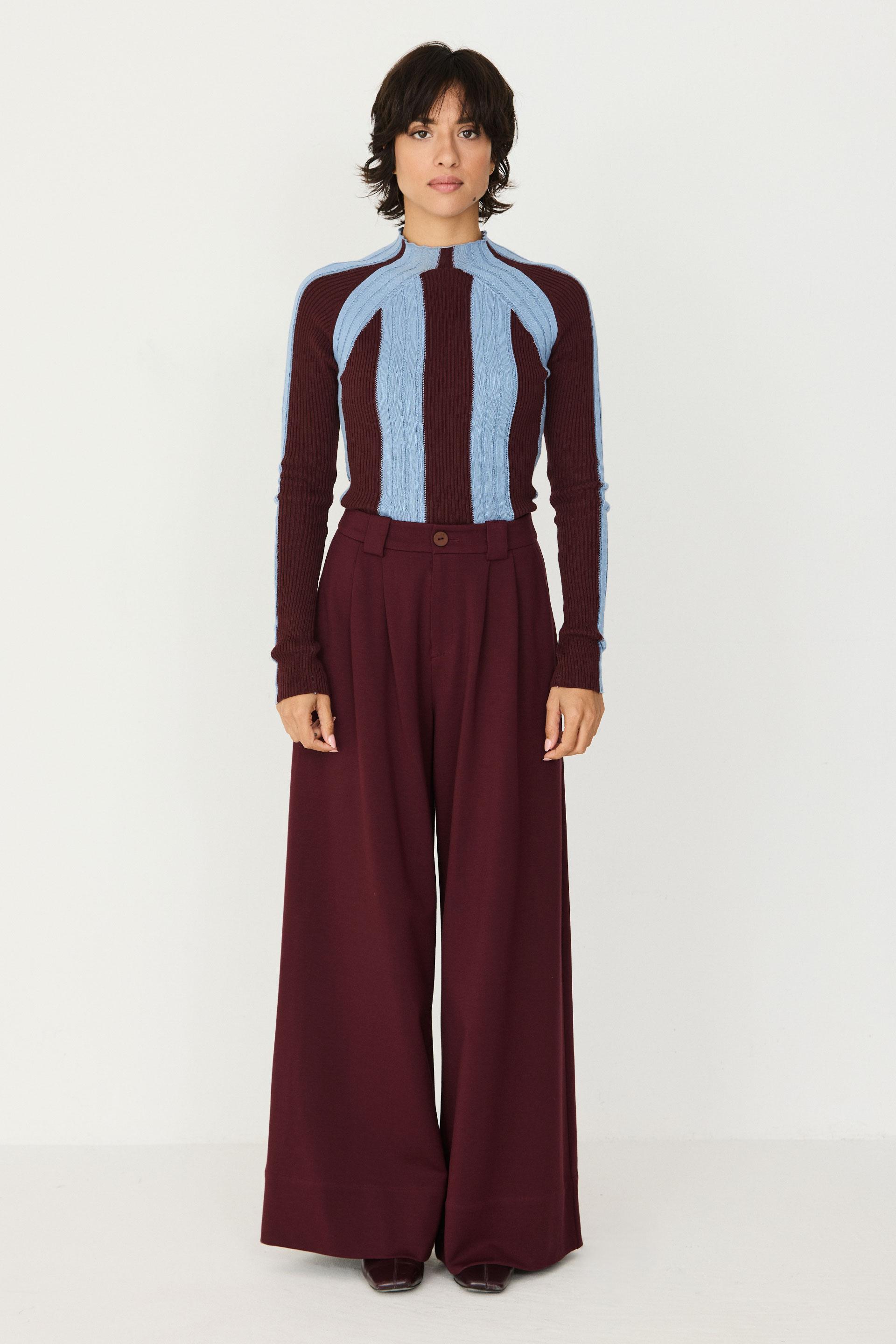 SKFK Nia Trouser Damen Palazzo Tencel Hose braun